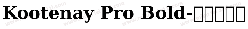 Kootenay Pro Bold字体转换